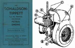 Ronaldson-Tippett Type NA Vertical Air cooled petrol engine instruction reprint 