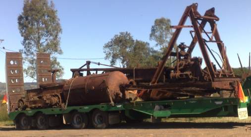 Parts on a trailer