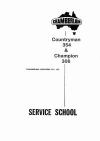 Chamberlain Countryman 354 & Champion 306 Service Manual 1968 photocopy 